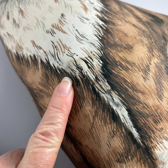 Vintage Set of 2 Tabby Cat Shaped Pillows Mother Kitten Plush 13" Brown 10" Grey - Picture 5 of 8